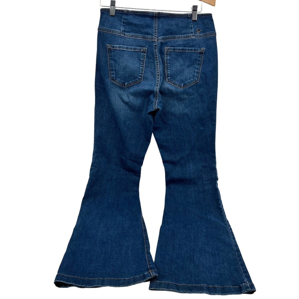 Sofia Jeans by Sofia Vergara Melisa Flare Pull On Stretch Jeans Blue Womens 10 - Picture 2 of 8